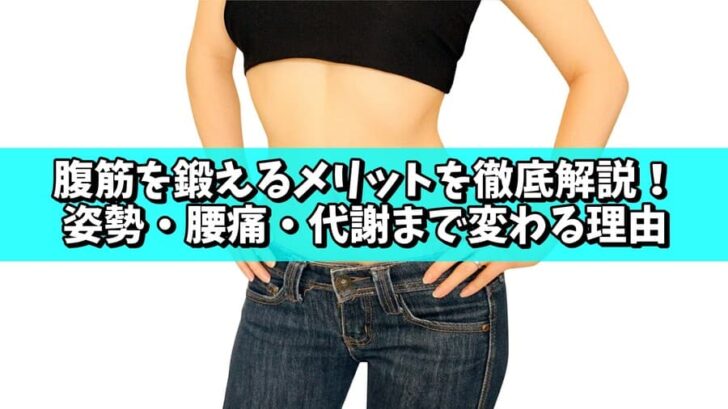 腹筋を鍛えるメリットを徹底解説！姿勢・腰痛・代謝まで変わる理由